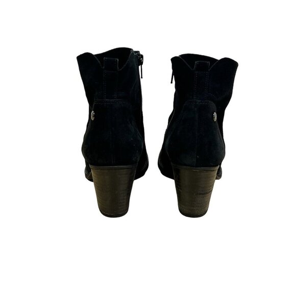 Paul Green Nora Water Resistant Black Suede Block Heel Ankle Boot‎  US 9b - Picture 4 of 10
